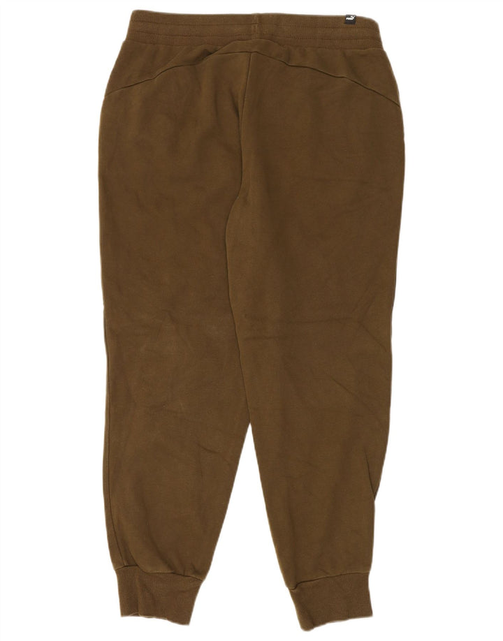 Pantaloni de trening PUMA pentru bărbați Joggeri mari, bumbac, kaki