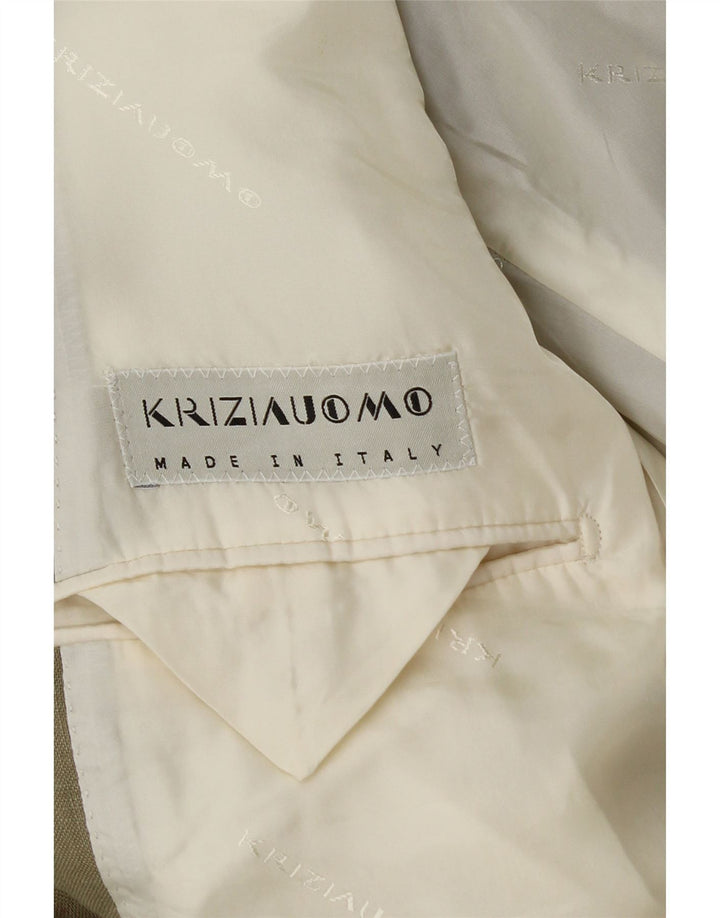 Jachetă pentru bărbați Krizia cu 3 nasturi, UK 38 Medium Khaki