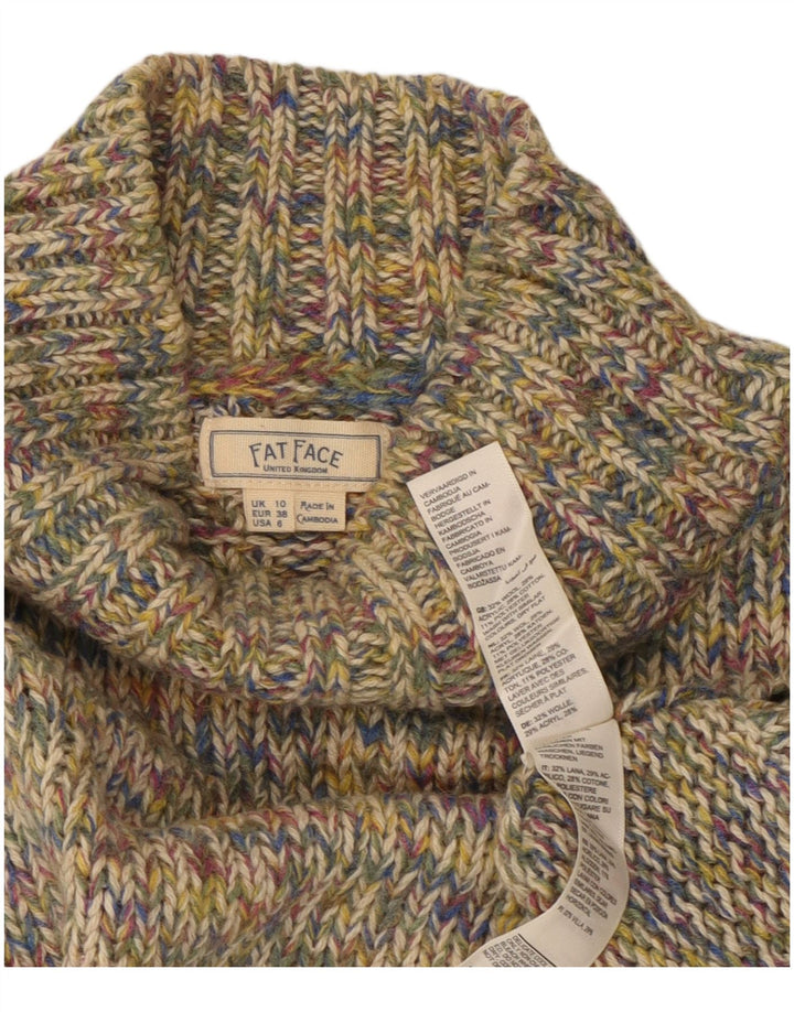 Pulover pentru femei cu gât țestoasă Fat Face UK 10 Mic Multicolor