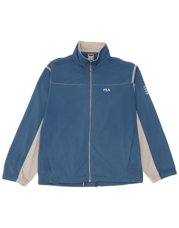 Jachetă de trening Fila pentru bărbați IT 46/48 Small Blue Colorblock Poliester