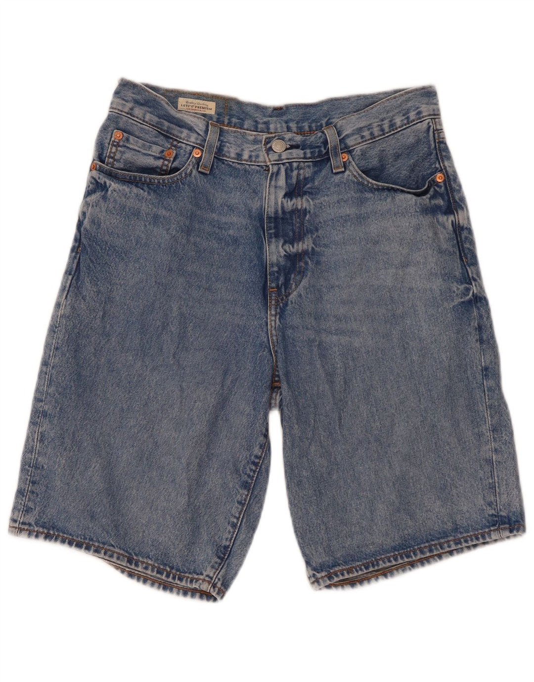 Pantaloni scurți din blugi pentru bărbați Levi's W30, bumbac albastru mediu
