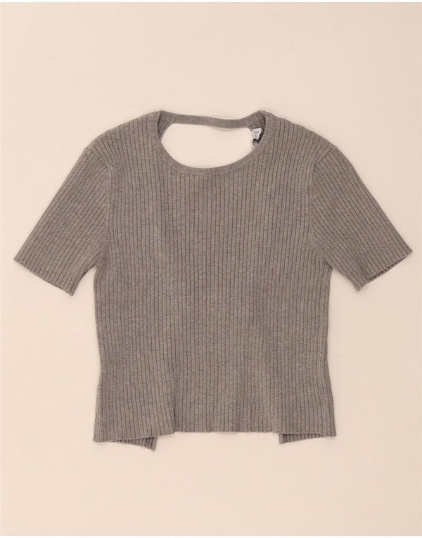 Bluză Crop Top Femei Zara UK 12 Gri Mediu