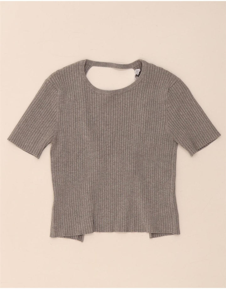 Bluză Crop Top Femei Zara UK 12 Gri Mediu