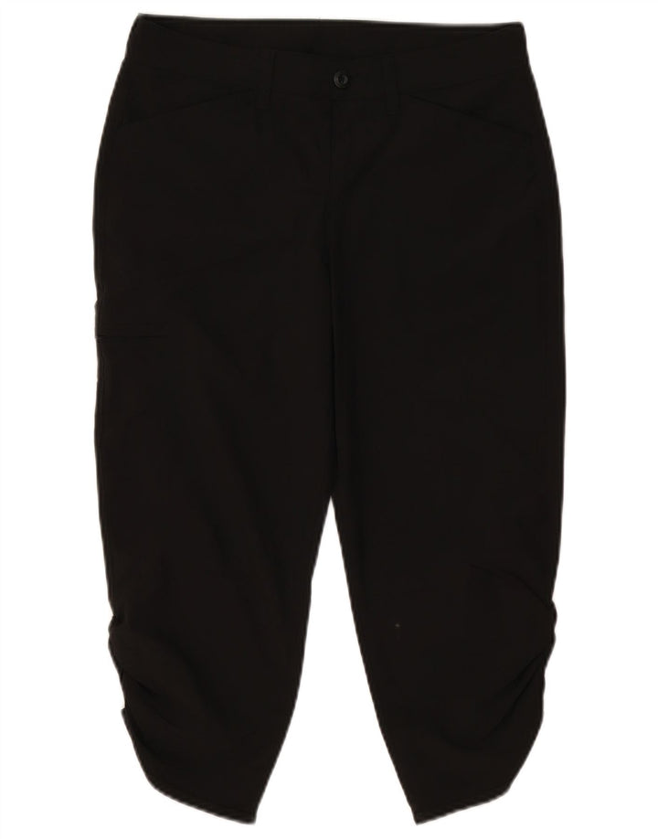 Pantaloni capri cargo pentru femei Eddie Bauer US 2 XS W30 L21 Poliester negru