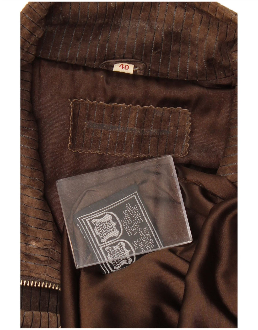 VINTAGE Gilet bărbătesc din piele intoarsa UK 40 mare maro din piele