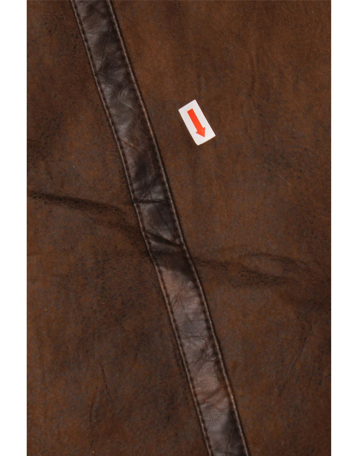 AERONAUTICA MILITARE Jachetă pentru bărbați Flight Sherpa UK 36 Poliester maro mic