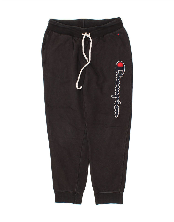 CHAMPION Mens Graphic Tracksuit Trousers Joggers Medium  Black Cotton Vintage Champion and Second-Hand Champion from Messina Hembry 
