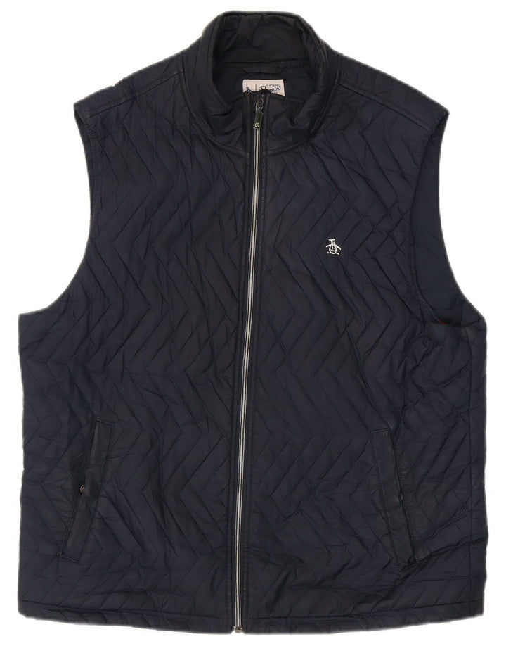 Gilet căptușit pentru bărbați Penguin UK 40 Poliester mare bleumarin