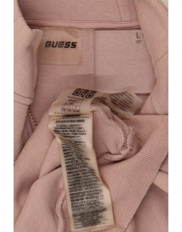 Jachetă de top pentru trening grafic pentru femei Guess UK 16, mare, roz, colorblock