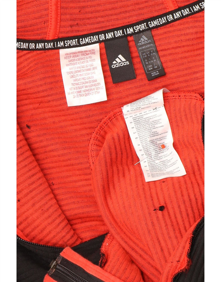 Adidas Boys Zip Hoodie Pulover 11-12 ani poliester negru