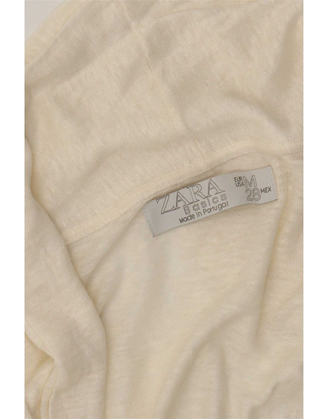 Pulover cardigan deschis pentru femei Zara UK 12 Medium Off White
