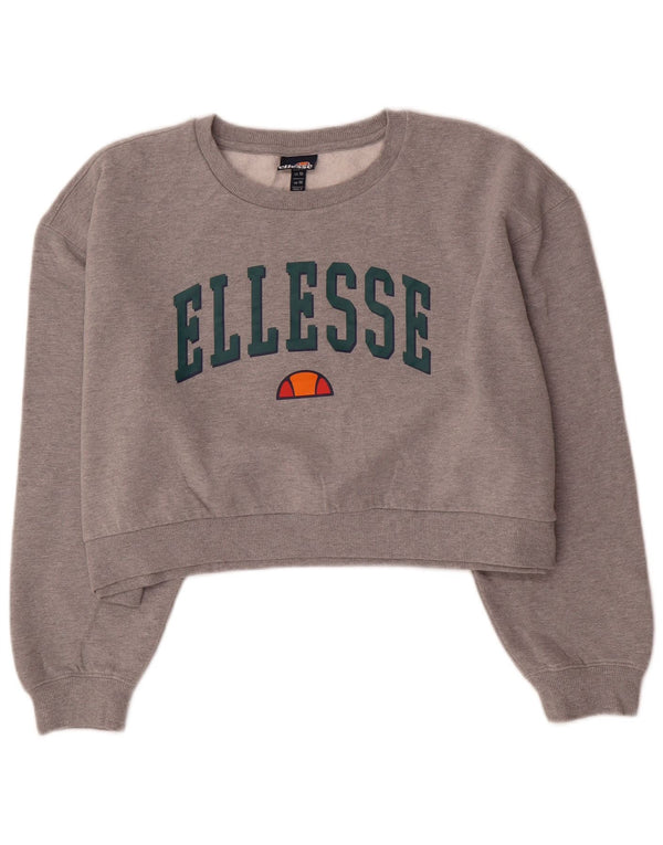 Pulover de hanorac cu grafic supradimensionat pentru femei Ellesse UK 14 mare gri