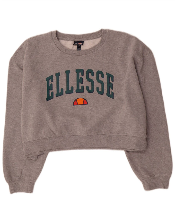 Pulover de hanorac cu grafic supradimensionat pentru femei Ellesse UK 14 mare gri
