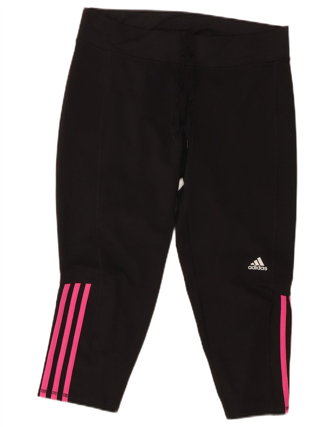 Pantaloni de trening Capri ADIDAS pentru femei Marea Britanie 16/18 Poliester negru mare