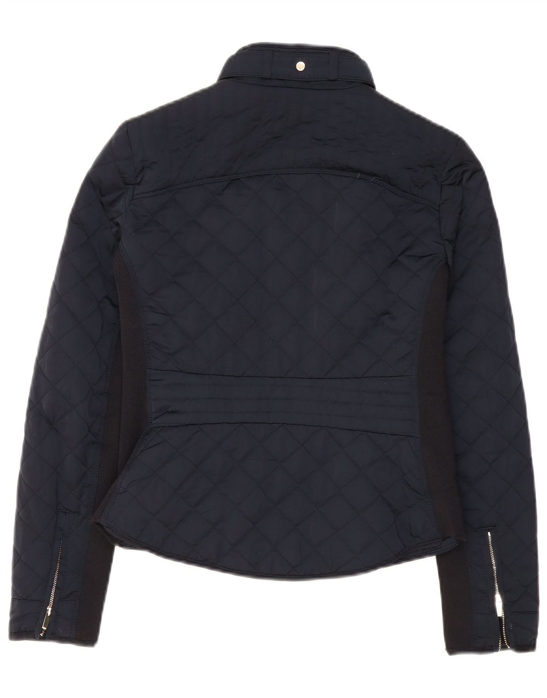 Jachetă matlasată pentru femei Zara UK 10 Mic, bleumarin, poliester color bloc
