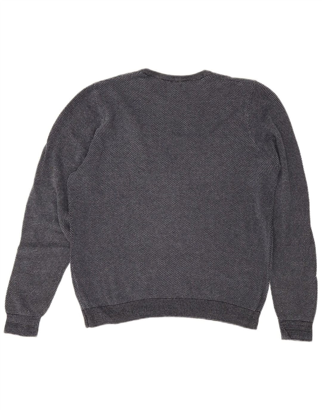 MARKS & SPENCER Mens Crew Neck Jumper Sweater Medium Grey Cotton