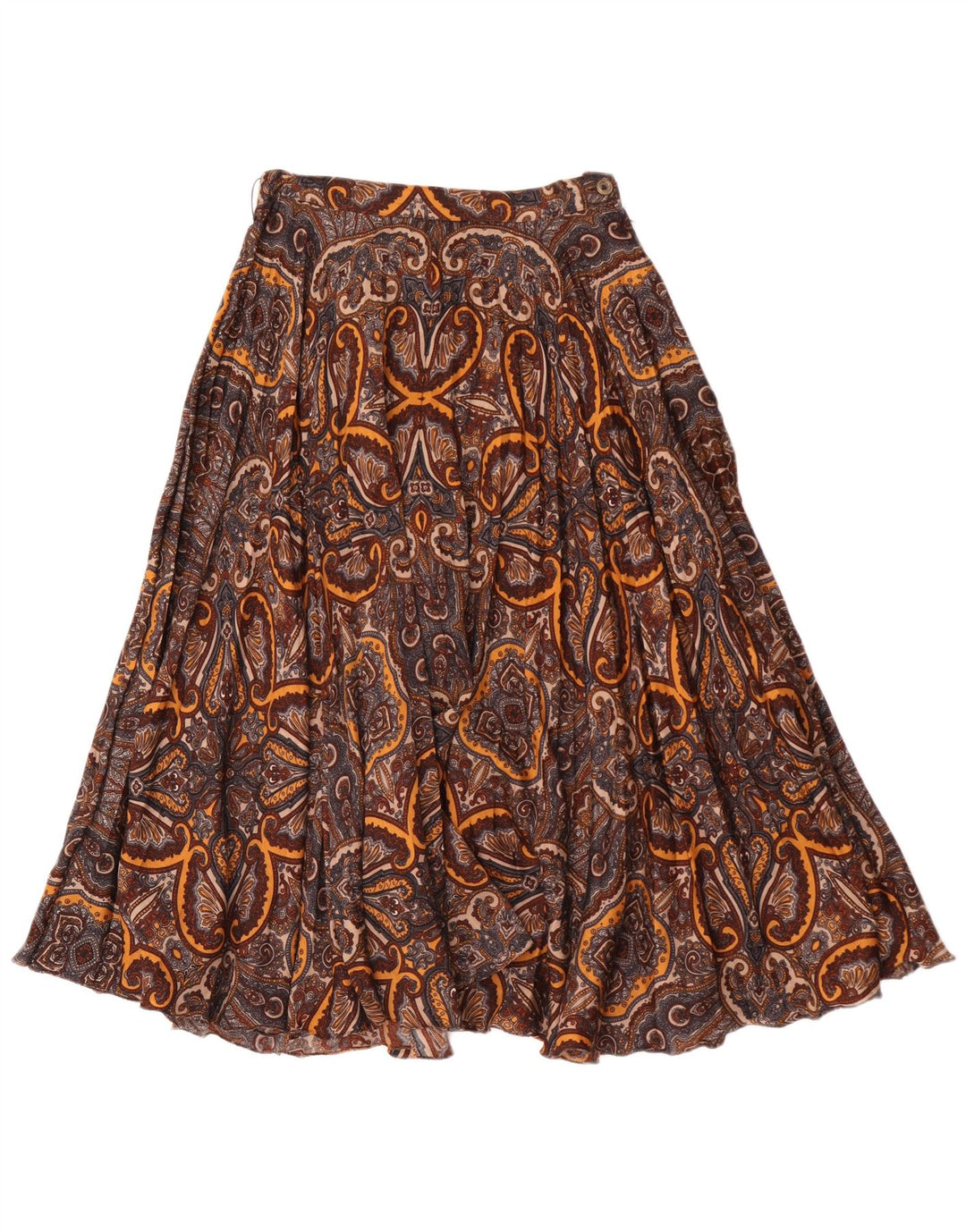 Fusta evazată pentru femei Vintage W26 Small Brown Paisley