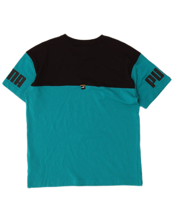 Tricou grafic Puma pentru băieți Top 13-14 ani, albastru, bumbac color bloc