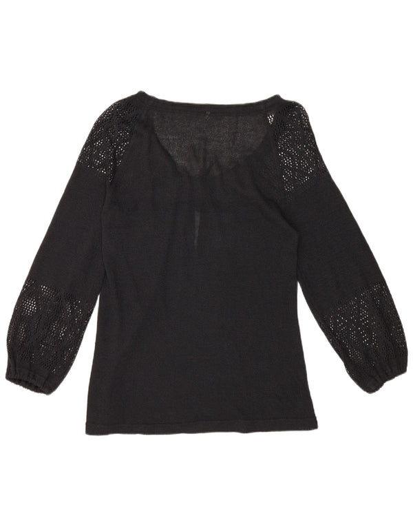 Bluză Vintage cu mânecă lungă pentru femei Top IT 44 Medium Black