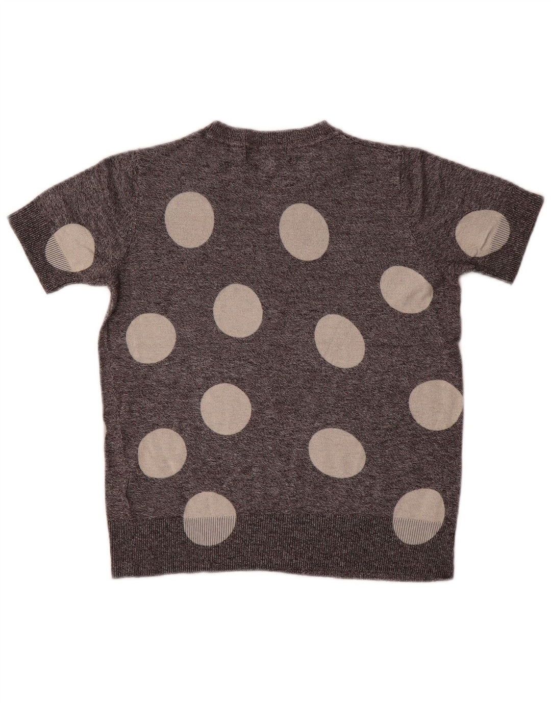 Pulover pentru femei Marks & Spencer cu decolteu rotund UK 8 mic, gri cu buline