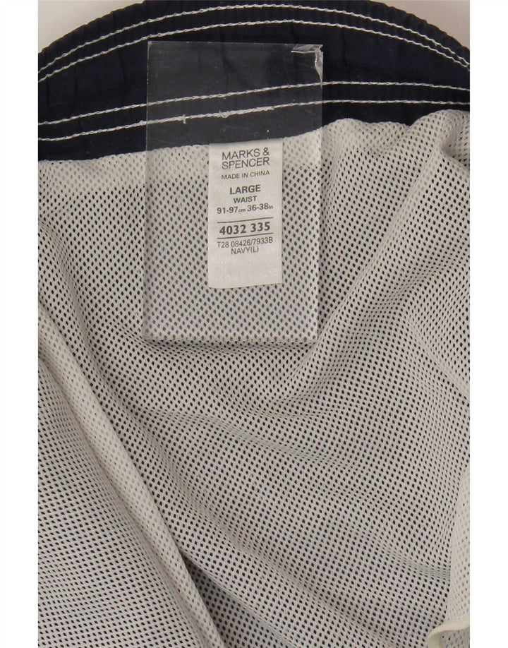 Pantaloni scurți de înot pentru bărbați Marks & Spencer, mari, albastru, poliester
