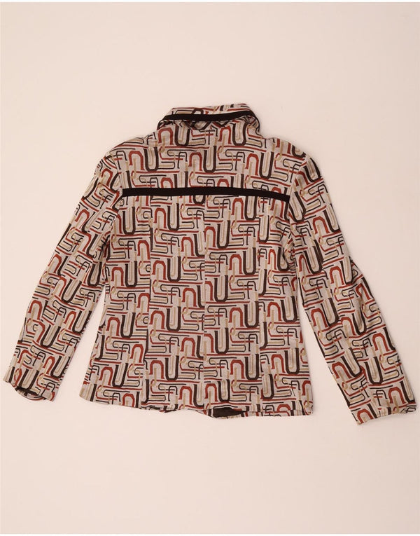 Sacou Swish pentru femei cu 5 nasturi, UK 14 Medium Bej Geometric