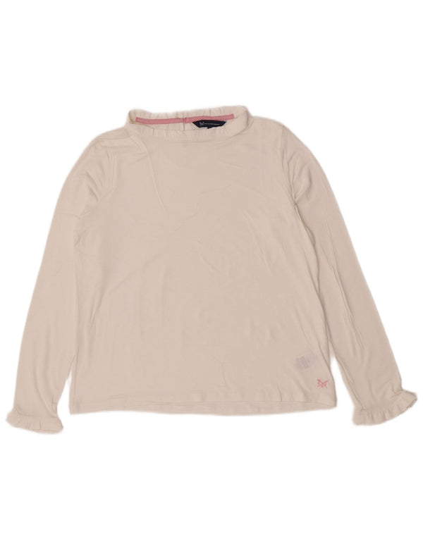 Crew Clothing Top pentru femei cu mânecă lungă UK 12 Medium White Modal