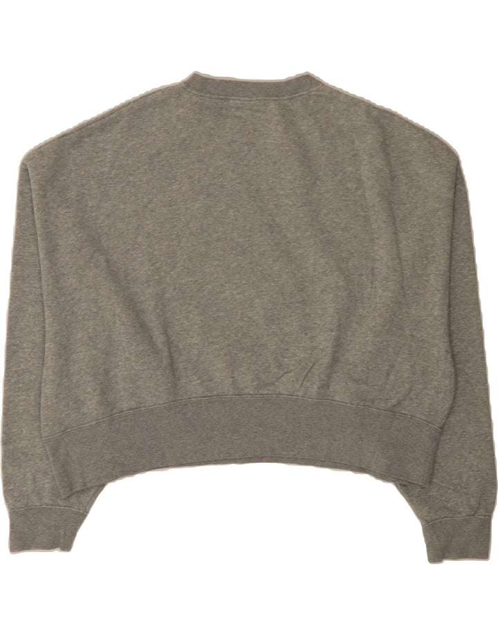 NIKE Womens Crop Oversized Sweatshirt Jumper UK 10 Small Grey Cotton Vintage Nike and Second-Hand Nike from Messina Hembry 