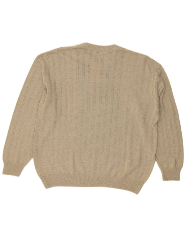 Pulover pentru bărbați Greenfield cu decolteu rotund EU 54 XL Lână geometrică verde