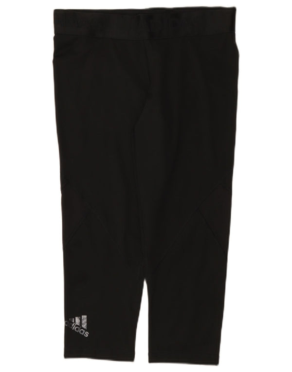 Leggings Adidas Climacool Graphic Capri pentru femei UK 12/14 Medium Black