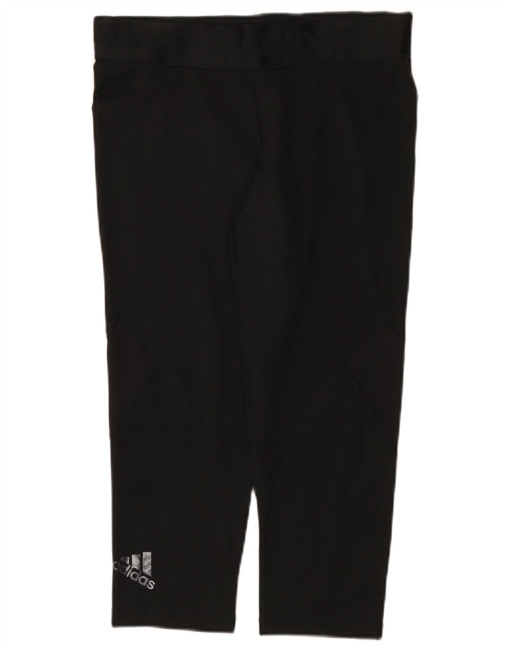 Leggings Adidas Climacool Graphic Capri pentru femei UK 12/14 Medium Black