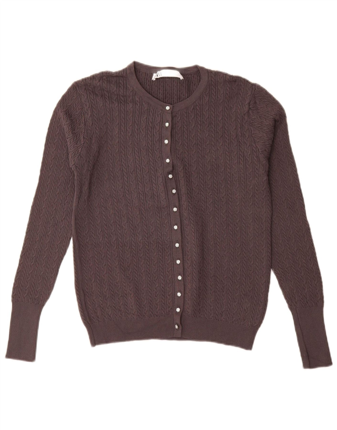 Pulover cardigan pentru femei Zara UK 16 mare, gri, viscoză