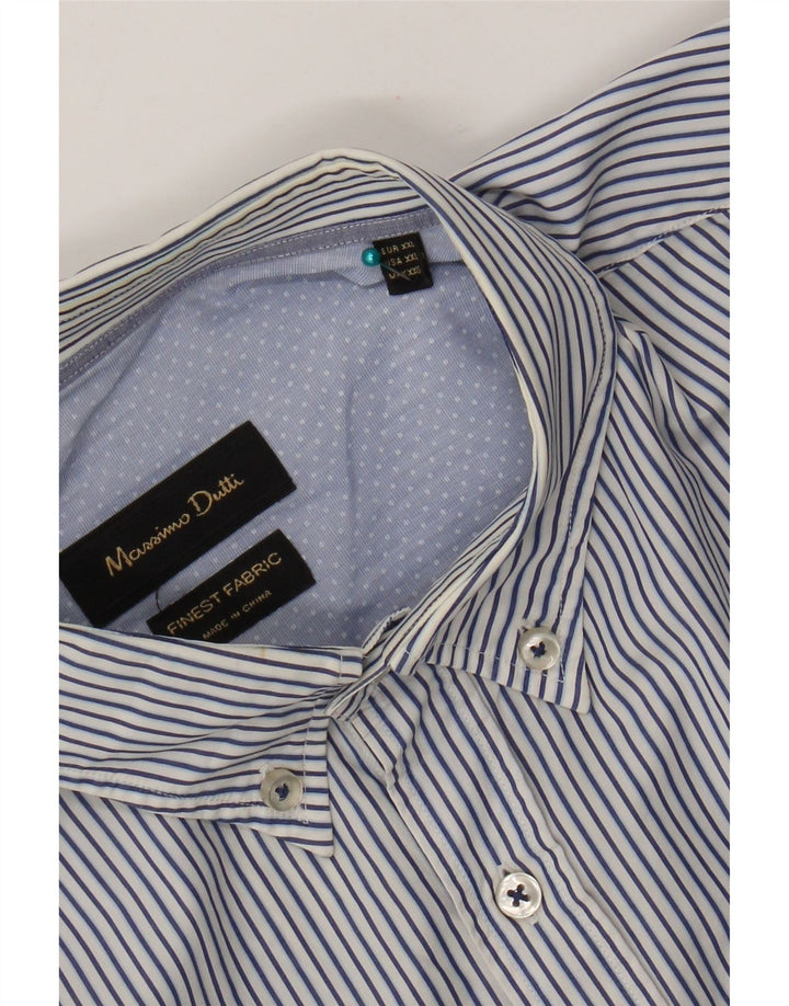 Cămașă Massimo Dutti pentru bărbați 2XL cu dungi albastre