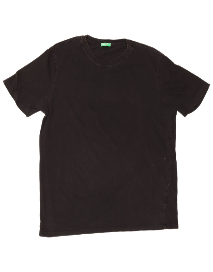 Tricou Benetton pentru bărbați Top mare din bumbac negru