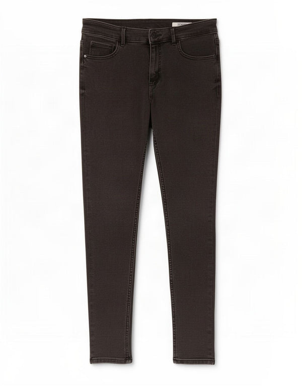 Marks & Spencer Blugi skinny crop pentru femei UK 12 Medium W30 L25 Bumbac negru