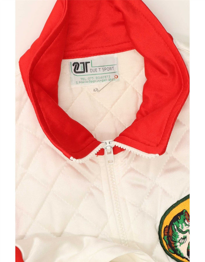 Jachetă de trening vintage pentru bărbați cu grafică IT 48 Medium White Colorblock