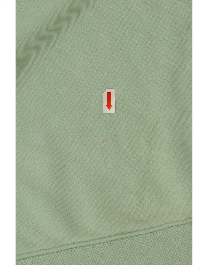 Jumper ADIDAS pentru femei, supradimensionat, cu glugă, UK 8, bumbac verde mic