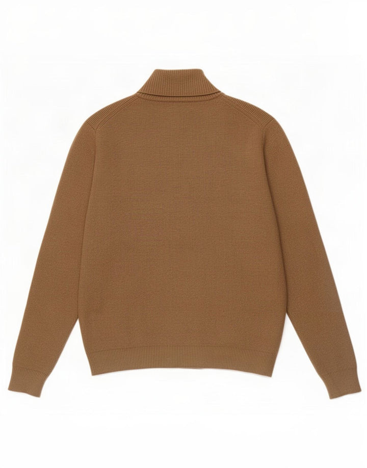 Pulover cardigan pentru bărbați Marks & Spencer, poliester, bej mediu