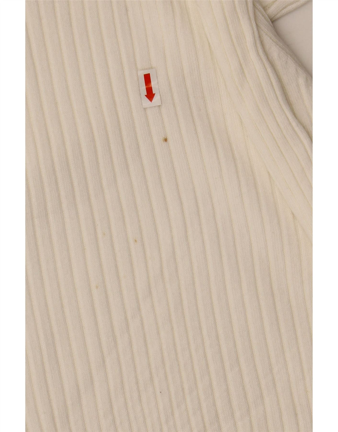 Pulover de damă ZARA cu decolteu rotund din viscoză albă mică