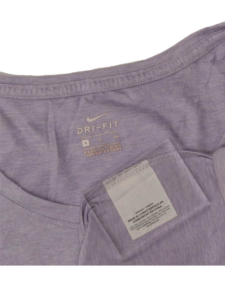 NIKE Womens Dri Fit T-Shirt Top UK 10 Small Purple Polyester Vintage Nike and Second-Hand Nike from Messina Hembry 