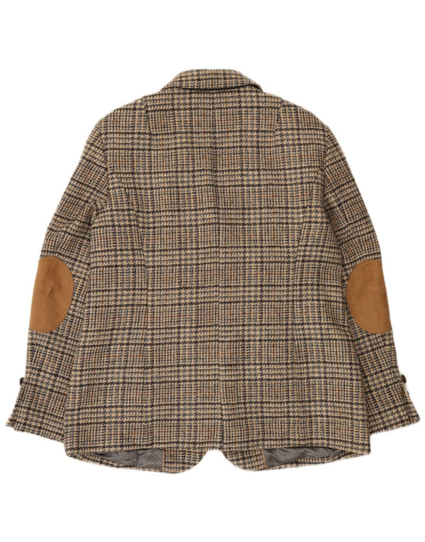 Jachetă Blazer pentru femei Mona, cu 4 nasturi, UK 14, mare, maro, picioare de găină