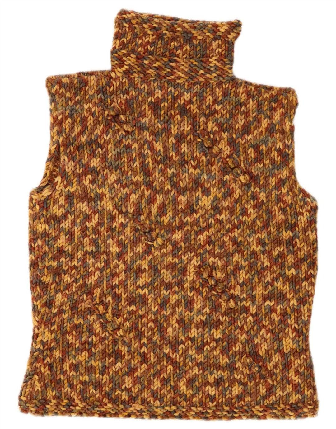 Vestă vintage pentru femei cu gât rulat Tank Top UK 12 Medium Multicolor Flecked
