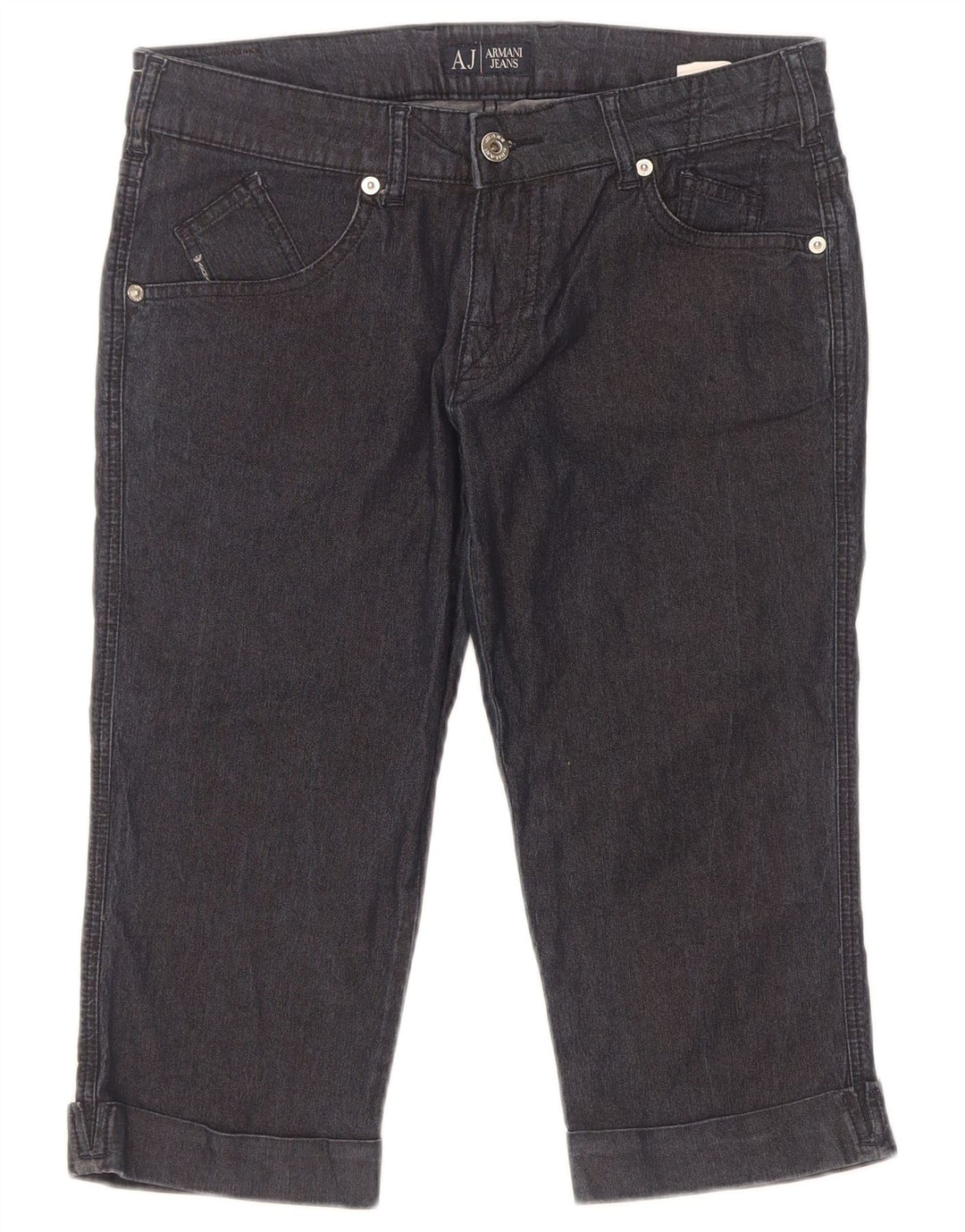 Pantaloni scurți din denim Bermude Armani pentru femei W29 L18 bumbac bleumarin
