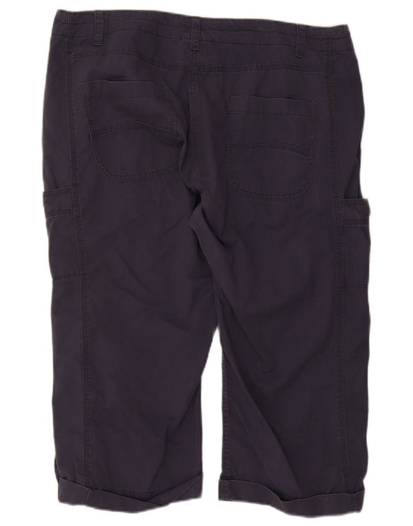 Pantaloni capri drepti pentru femei Weird Fish UK 16 Large W38 L18 Bleumarin