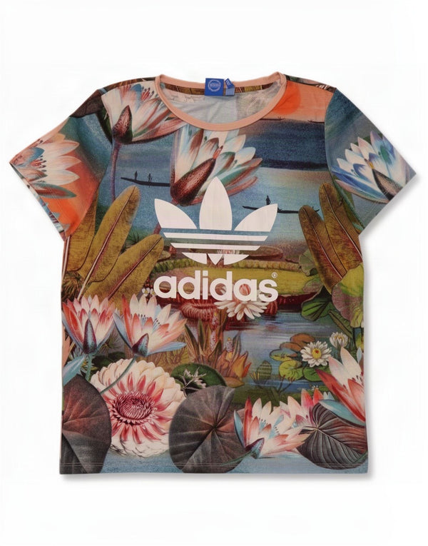 Tricou grafic Adidas pentru femei Top UK 12 Medium Multicolor Floral