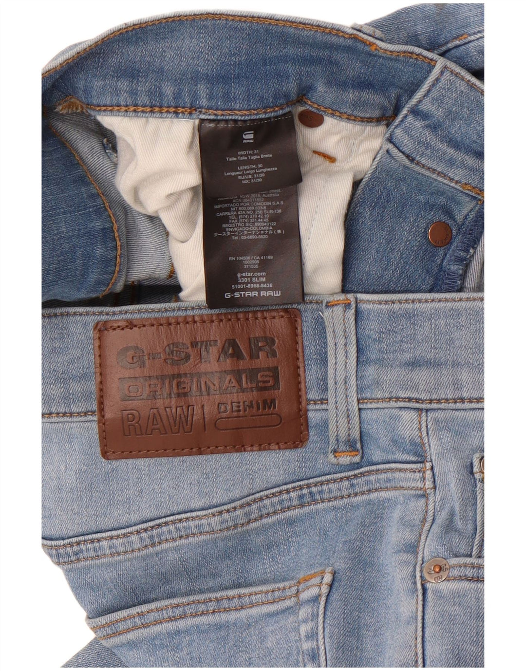 Blugi subțiri pentru bărbați G-Star W31 L30 Bumbac albastru