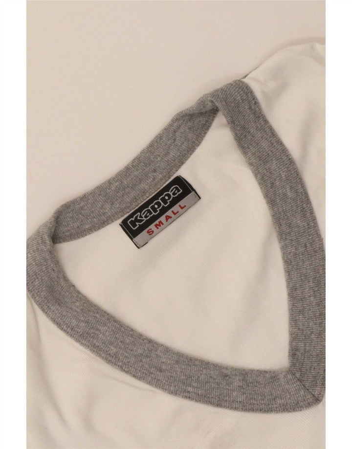Top tricou Kappa pentru femei UK 8 Small White Colorblock