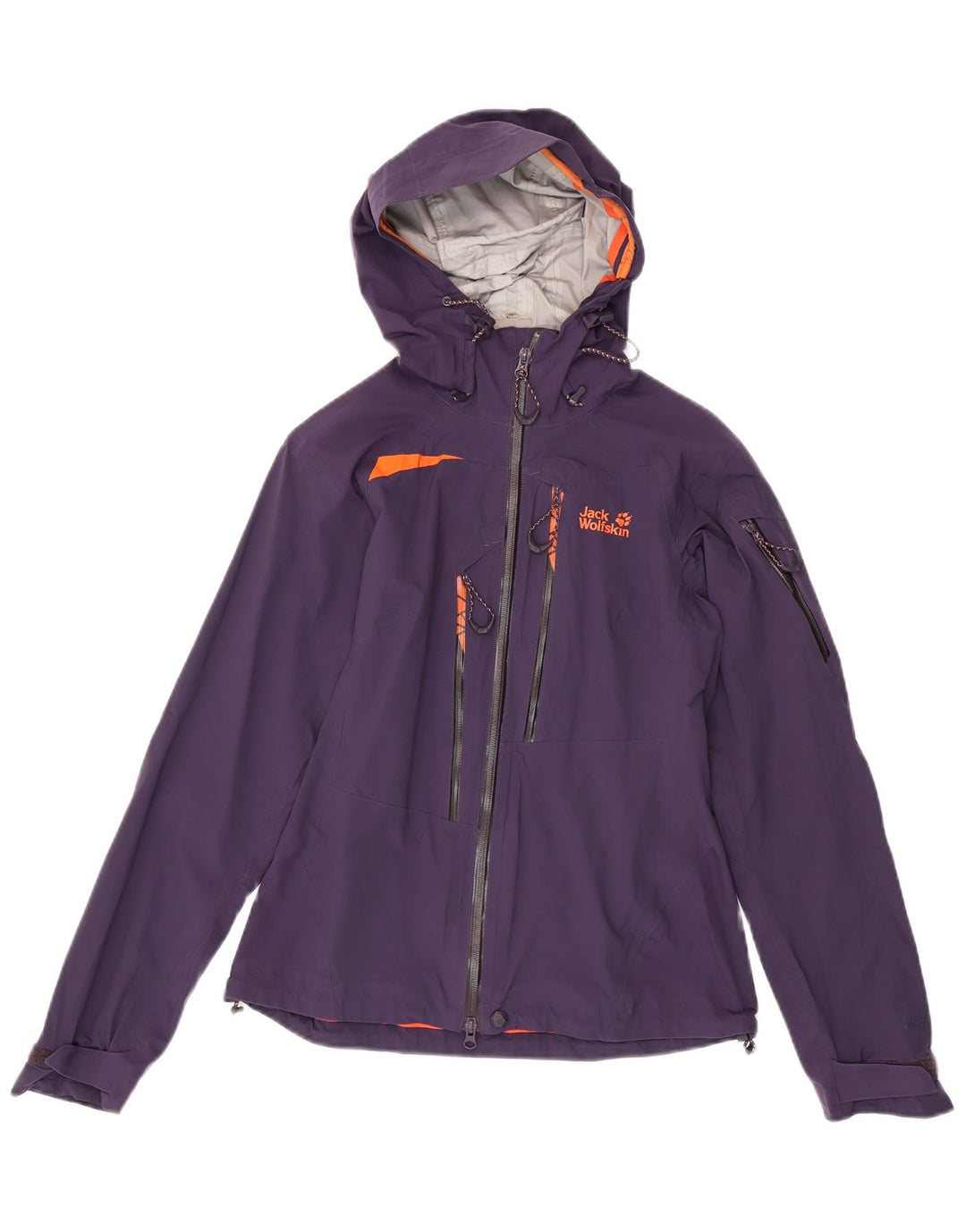 Jack Wolfskin Jachetă de ploaie cu glugă pentru femei UK 10 Small Violet Poliamidă