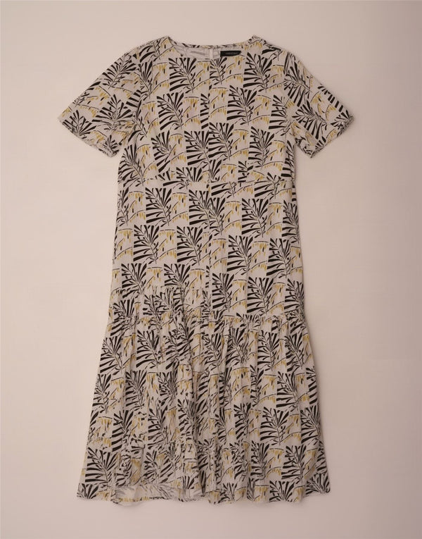 Rochie maxi cu autograf pentru femei Marks & Spencer UK 14, mare, alb, cu flori