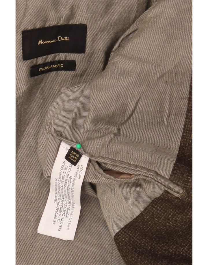 Massimo Dutti Jachetă pentru bărbați cu 2 nasturi UE 50 Lână maro medie